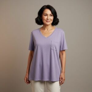 Croft and Barrow Purple Soft Shirt Women's Size Medium